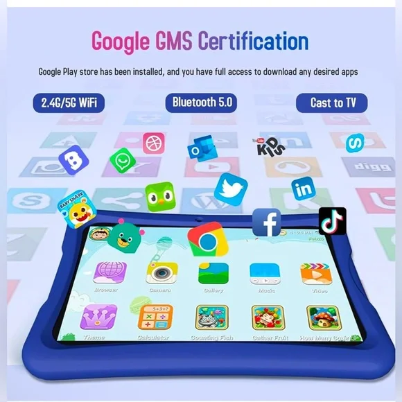 Kids Tablet, 10.1 Inch Android Toddler Tablet with Case used like new no scrach - Picture 2 of 6